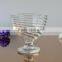 Clear durable glass cup for ice cream with 280ml capacity