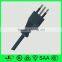 3 core power cable Italy 3 pin power plug AC electrical plug for sale