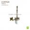 European design golden plated LU208 ACU copper toilet brush holders