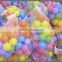 colored plastic balls 30pcs+5pcs crystal balls in mesh bag