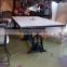 Industrial Rustic Wood Cast Iron Drafting Table Desk , French Architect Drafting dining Table ,
