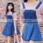 2016 Fashion Jeans Summer Lady Dress A-line High Waist
