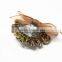 Acrylic Rhinestone Crystal Wedding Bridal Gold Tone Shoe Clips Pair