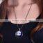 Wholesale Halloween gift for men women silver beads chain jewelry crystal deer pendant sled necklace