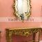 Antique Reproduction Italian Design Gold Leaf Veneer Top Hotel Side Table