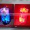 Plastic LED Battery Operated Printing Christmas Candle Decoration