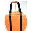 cutsomeized size logo Eco -friendly orange round travel duffle bag for women
