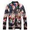 2017 Full Digital Flower Print Men's Nylon Bomber Jacket Wholesale Windproof Thick & Warm Jacket for men