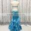 Professional dance wear women turquoise belly dance wardrobe QQ069