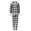 Wholesale family flannel black and white adult onesie 100 cotton