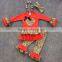2016 new baby girls Spring outfit suit red leopard top kids clothes with matching accessories
