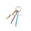 Charmkey metal key ring 3pcs corchet hook set multicolor mini aluminum crochet hook for crafts