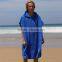 Plain Color Cotton Velour Bath Robe With Hooded Surf Poncho Beach Towel