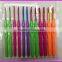 Colorful DIY plastic handle aluminum crochet hook in set