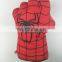 custom red spider pattern kids play plush stuffed toy boxing gloves