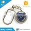 Newest fashion custom logo metal trolley coin key chain zinc alloy soft enamel trolley coin keyring