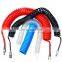 GOGO ATCOutside diameter 6mm inside diameter 4mm PU6*4 pu coil hose length 15m + Quick Connector pneumatic spring pu spiral tube