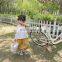 Girls' suit suspenders sugar cube plaid top and bloomers 20 summer new foreign trade children's clothing