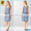 Wholesale Lady Sleeveless Round Neckline Tencel Denim Tank Dress/Plus Size Casual Dresses For Fat Women