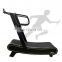good quality  non-motorized self-generated home fitness equipment commercial Gym Treadmill manual curved  running machine