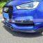 Carbon Fiber Front Bumper Lip Spoiler for Audi S3 A3 s-line 14-16