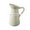 Decorative Use Ideal for Dried Floral 10 Inches Perfect Hosley Cream Ceramic Pitcher Flower Vase for Flowers centerpieces