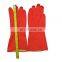 Oil chemical resistant water proof long sleeve industrial Work Safety Gloves Black Yellow Green