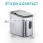 Electric Compact Portable Self Cleaning Mini Ice Maker Machine with Ice Scoop and Basket