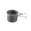 Customized Portable Water Tea Outdoor Travel Hiking Folding Aluminum Enamel Mug Coffee Sublimation Camping Cup