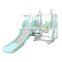 Colorful giraffe carton children indoor plastic slide and swing playground toys equipment kids small kindergarten toys for sale