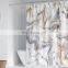 Modern Custom Marble Printing 3D Shower Curtain Sets 4 pieces with Rugs