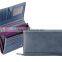 elegant purple color soft calf leather lady wallet clutch wallet checkbook wallet