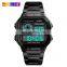 Hot selling skmei 1335 luxury digital waterproof black gold wrist watch stainless steel for men