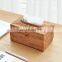 Hot Sale Rectangular Rattan Tissue Box with Cover Wicker Facial Tissue Holder with Hinged Top Lid Vietnam Manufacturer