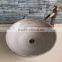 Natural Polished Wooden Vein Marble Round Bathroom Sink