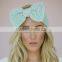 Fashion Cute Bowknot Flower Plain Knitting Lady Women Headband