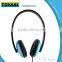 3.5mm music LED earphone headphones headset with MIC Strong Bass Earbuds On-Ear Headset with detachable cable