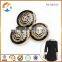 Fashion Gold With Black Epoxy Custom Logo Metal Buttons                        
                                                Quality Choice