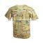 100% cotton collarless o-neck short sleeves military men cp multicam custom military tshirts