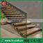 Stainless steel wooden stairs