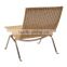 Modern Style Stainless Steel Home or Garden Lounge Chair with PE Rattan Support