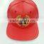 amazing red custom 6panel pu leather baseball caps