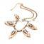 Marvelous gorgeous splendid posh fleshcolor leaves statement choker necklace