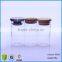 100ml transparent borosilicate glass bottle with stainless steel lid