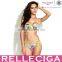 RELLECIGA 2016 Sexy Doodle Print Playful Ruffle Bandeau Bikini Swimwear