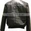 Mens Leather Look Motorcycle Rider Bomber Jacket