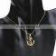Jewelry 18k Gold Plated Made With Austrian Crystal Rhinestone Anchor Necklace