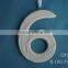 White Ceramic numbers Christmas decoration indoor