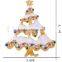 Beauty Snowy X'mas Palm Tree Brooch With Multicolor Rhinestone Snow