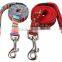 Printed custom logo charming dog collar and leash wholesale